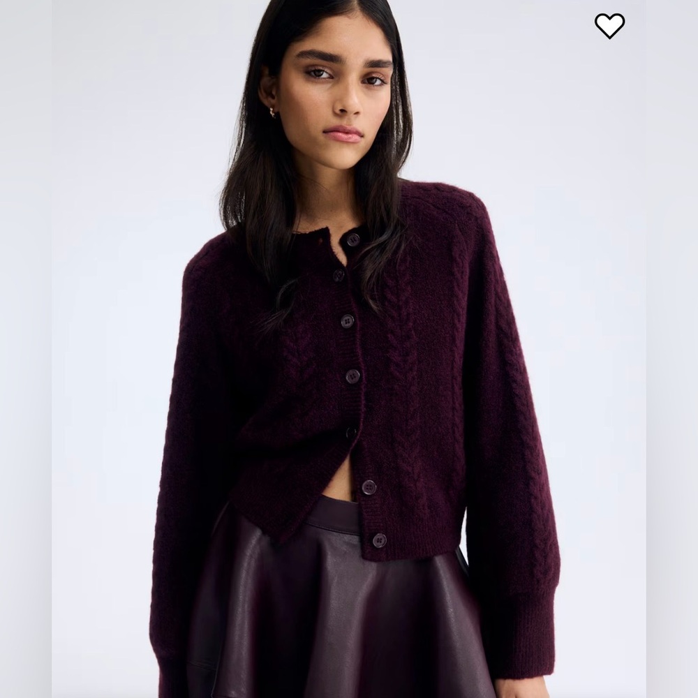 H&M Cable -Knit Cardigan, Size XL.